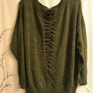 NWOT Absolutely laced Front sweater stitch Fix 3X